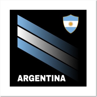 Vintage Argentina Sunflower Flag Argentina Soccer Lover Posters and Art